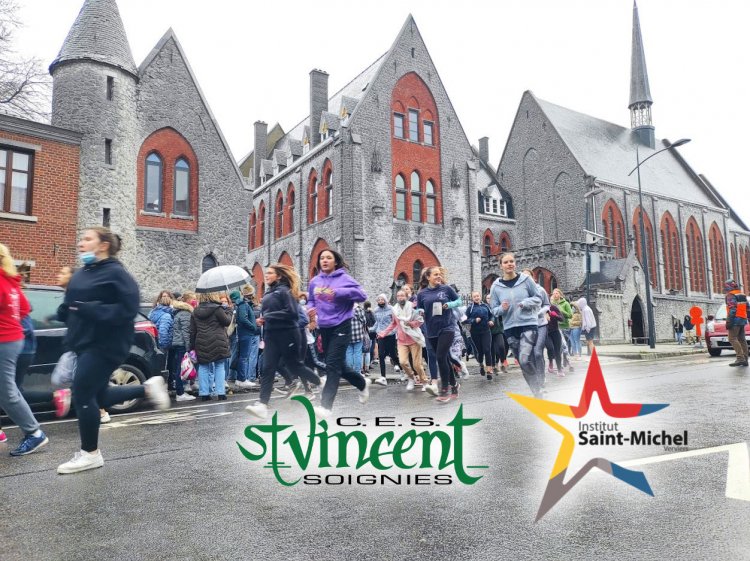 Remise du chèque de 2200 euros en faveur de l'Institut Saint-Michel de Verviers