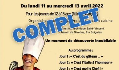 Stages de cuisine "Cookid's" - un moment inoubliable !