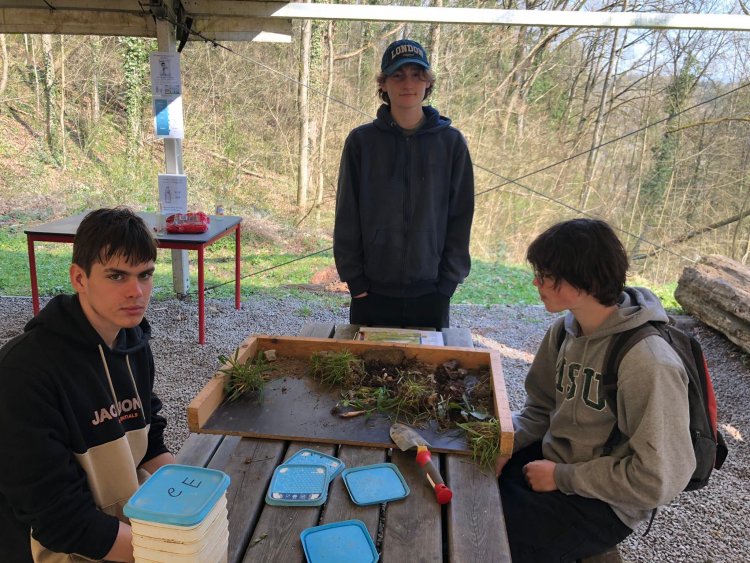 Journée terrain pour le cours de géographie à Comblain-au-Pont avec les élèves de 4F