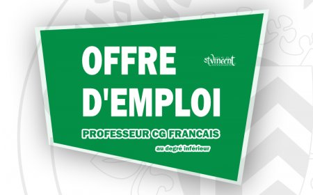 Offre d'emploi : professeur CG Français au degré inférieur (temps plein)