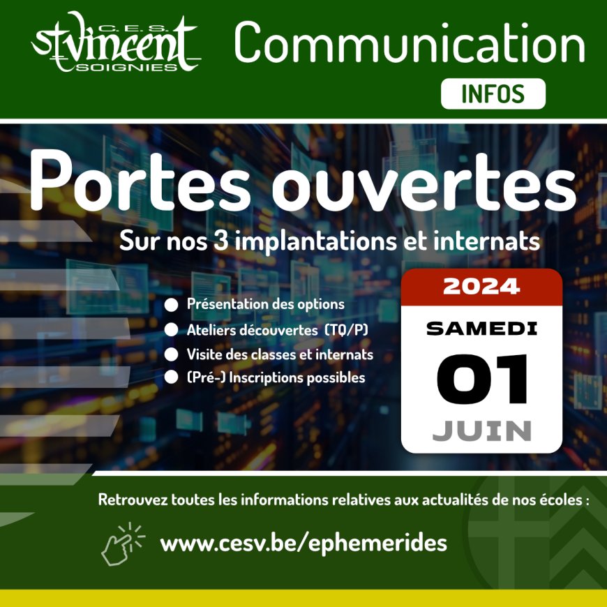 Journée portes ouvertes samedi 1er juin 2024