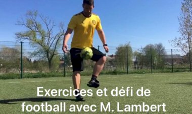 Le cours et défis de football : Jeudi 16 avril avec M. Lambert