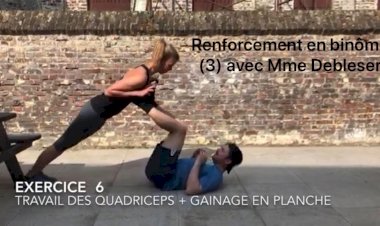 Jeudi 30 avril : Troisième partie renforcement musculaire par 2 avec Mme Debleser