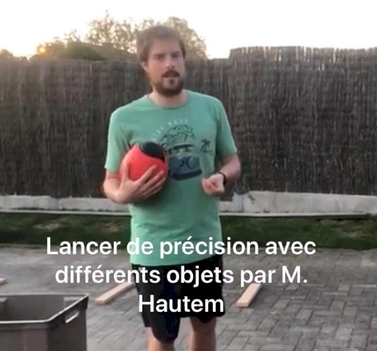 Les défis sportifs : Mercredi 15 avril Lancer de précision avec M. Hautem